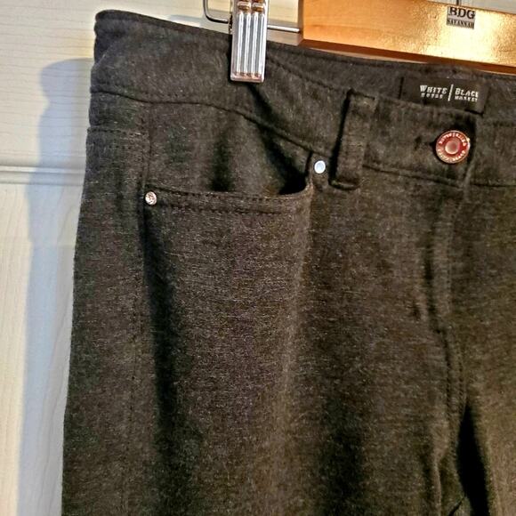 WH|BM Woman's Slim Leg charcoal gray dress pants trousers size 4R - Picture 2 of 6